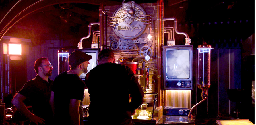 Master Joe's brothers fine tuning the bar